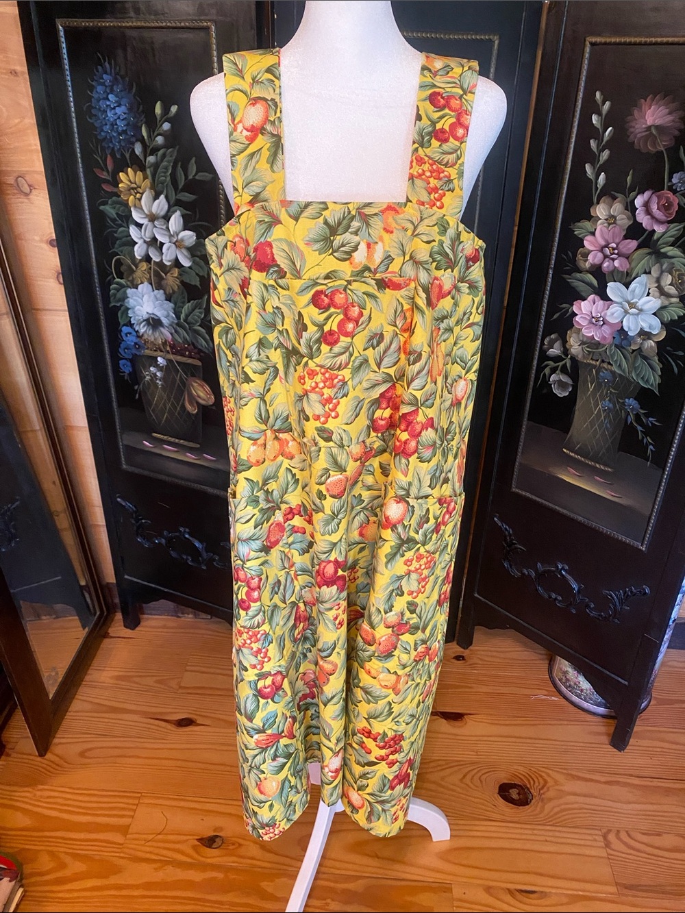 Originals by Pamela - fruit print farmhouse apron